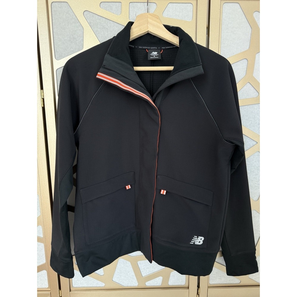 New Balance NB Womens Black Safety Running Impact Reflective Jacket Size Small S